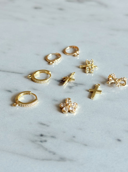 Custom Charm Hoop Earrings