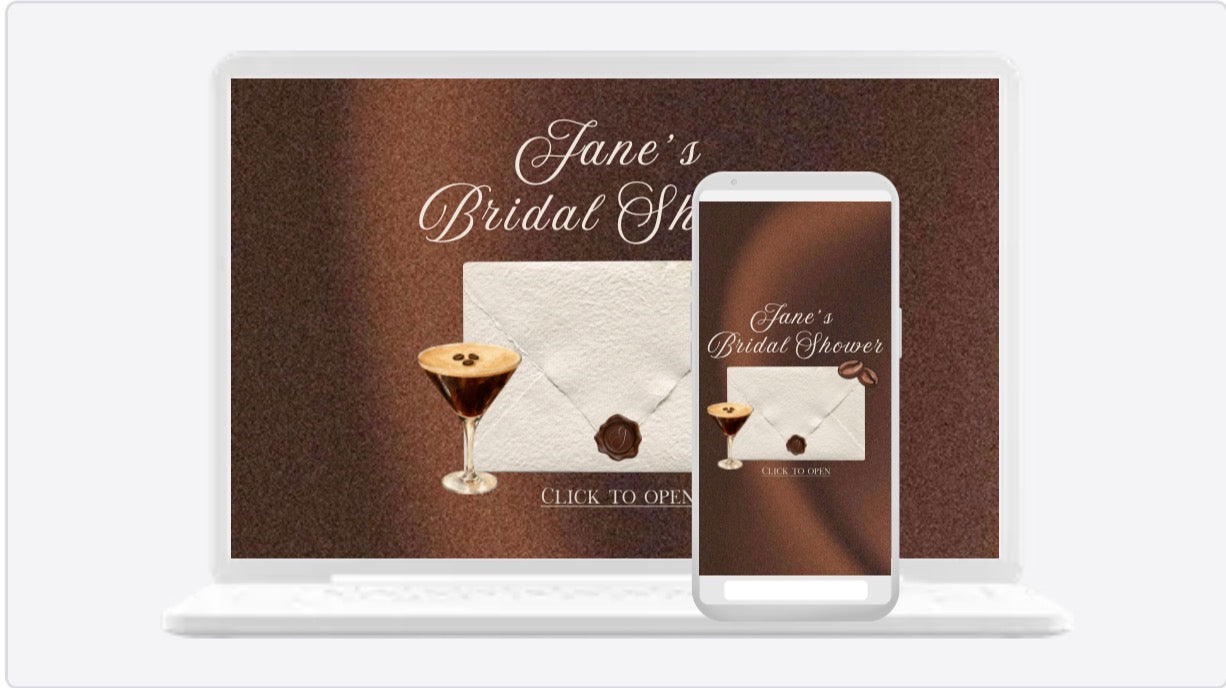 Bridal Shower - A Tini Bit Closer Digital Invitation