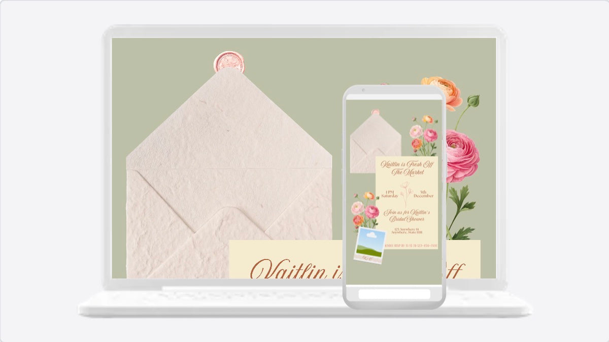 Bridal Shower - Fresh Off the Market Digital Invitation