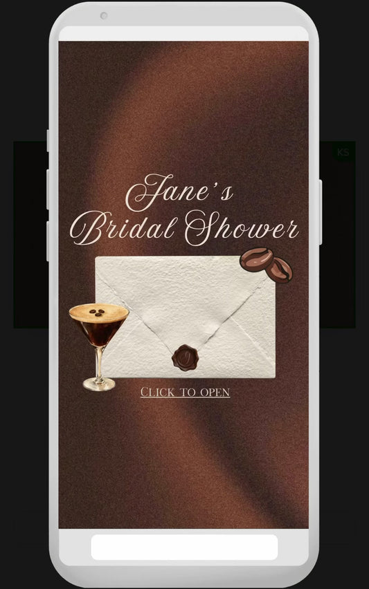 Bridal Shower - A Tini Bit Closer Digital Invitation